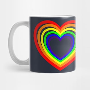 Pride Rainbow LGBT Hearts Mug